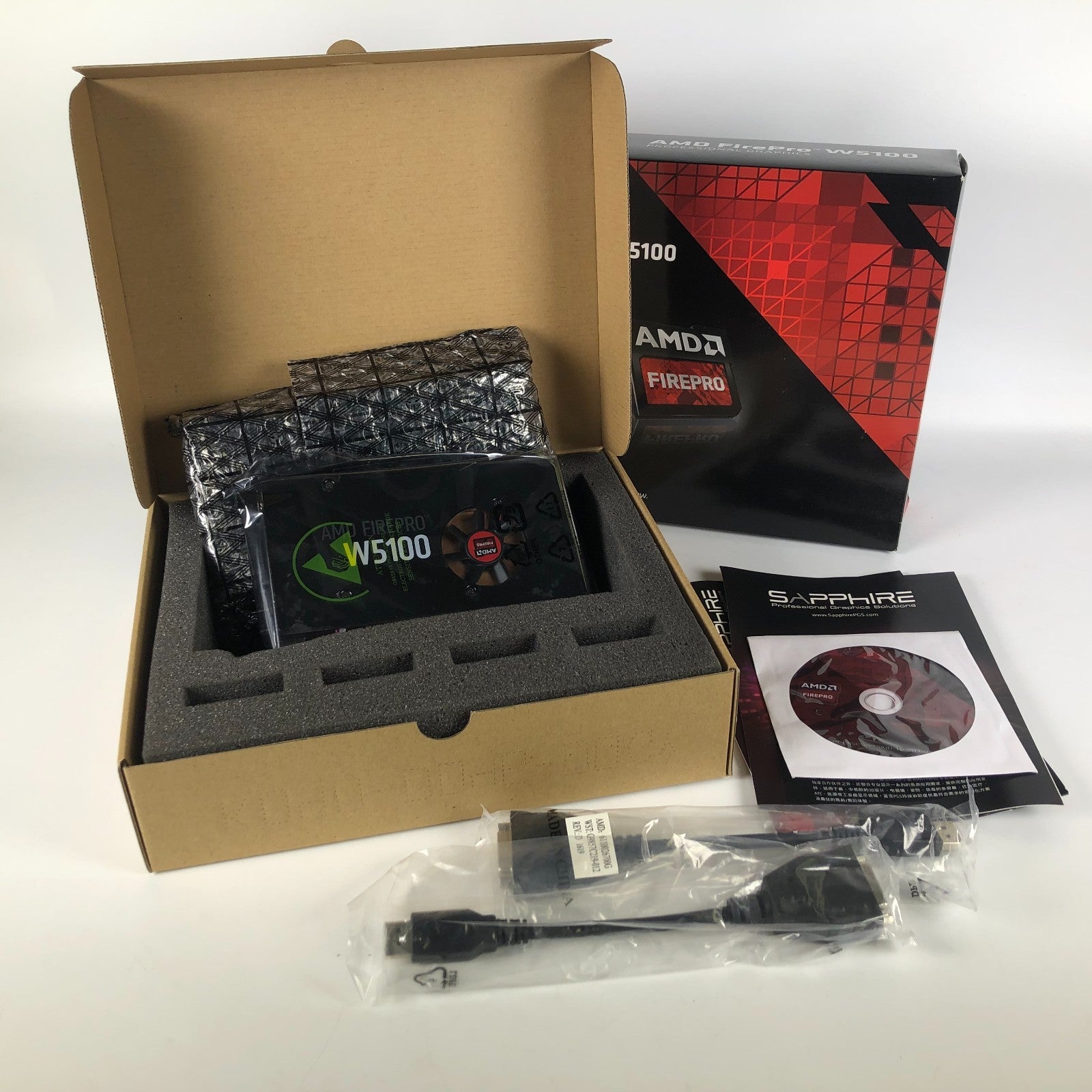 NEW AMD FirePro W5100 4 GB GDDR5 Workstation GPU – Quad DP – Brand New