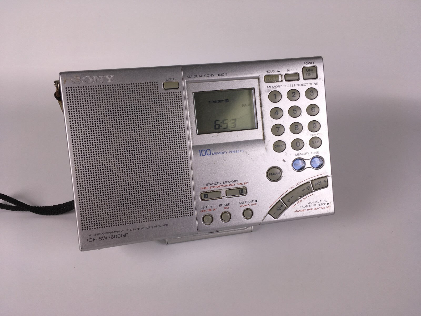 SONY ICF-SW7600GR World Band Receiver Radio Silver AM/FM Stereo shortwave