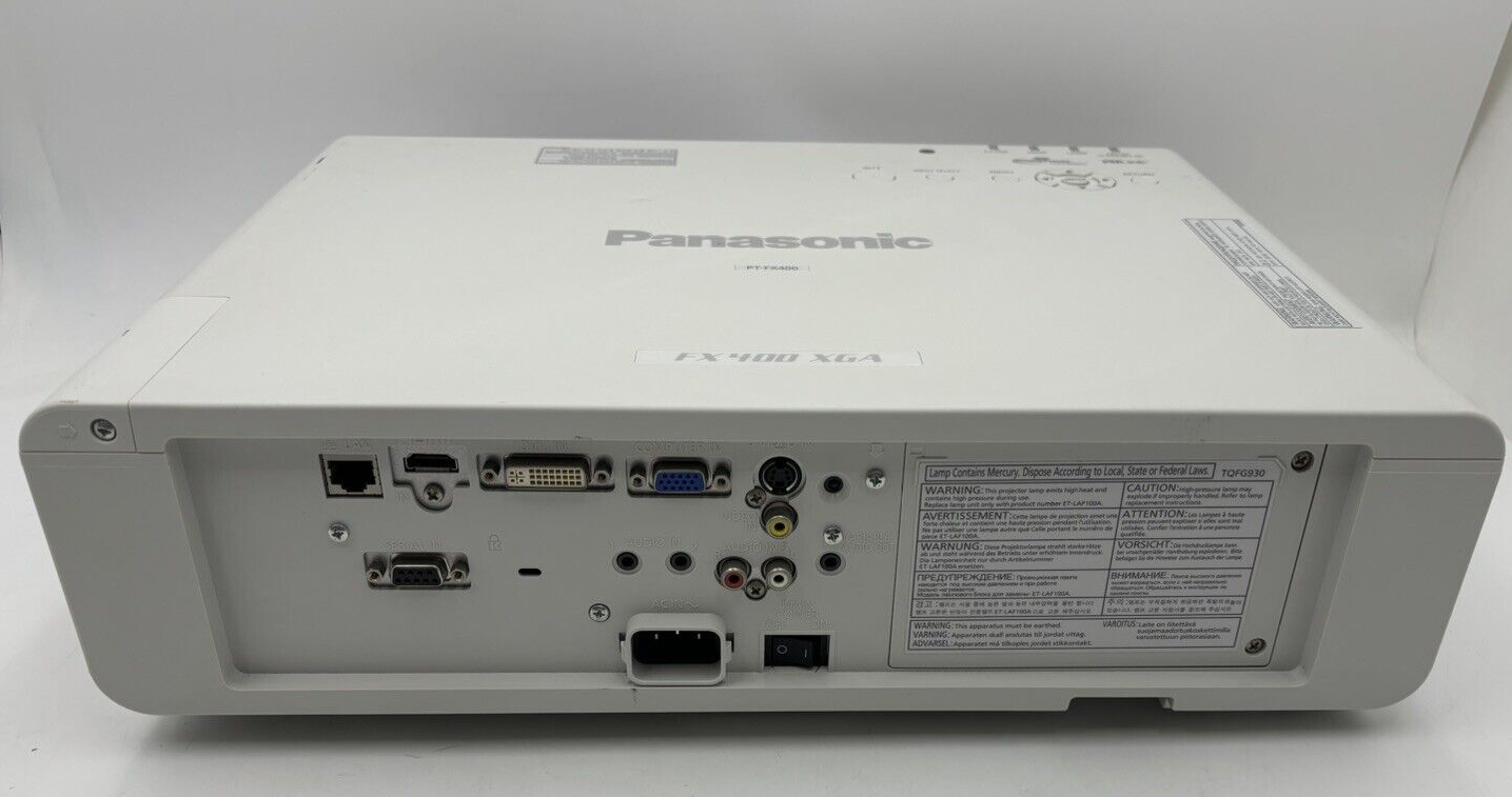 Panasonic FX-400 XGA Projector 1133 bulb hours.