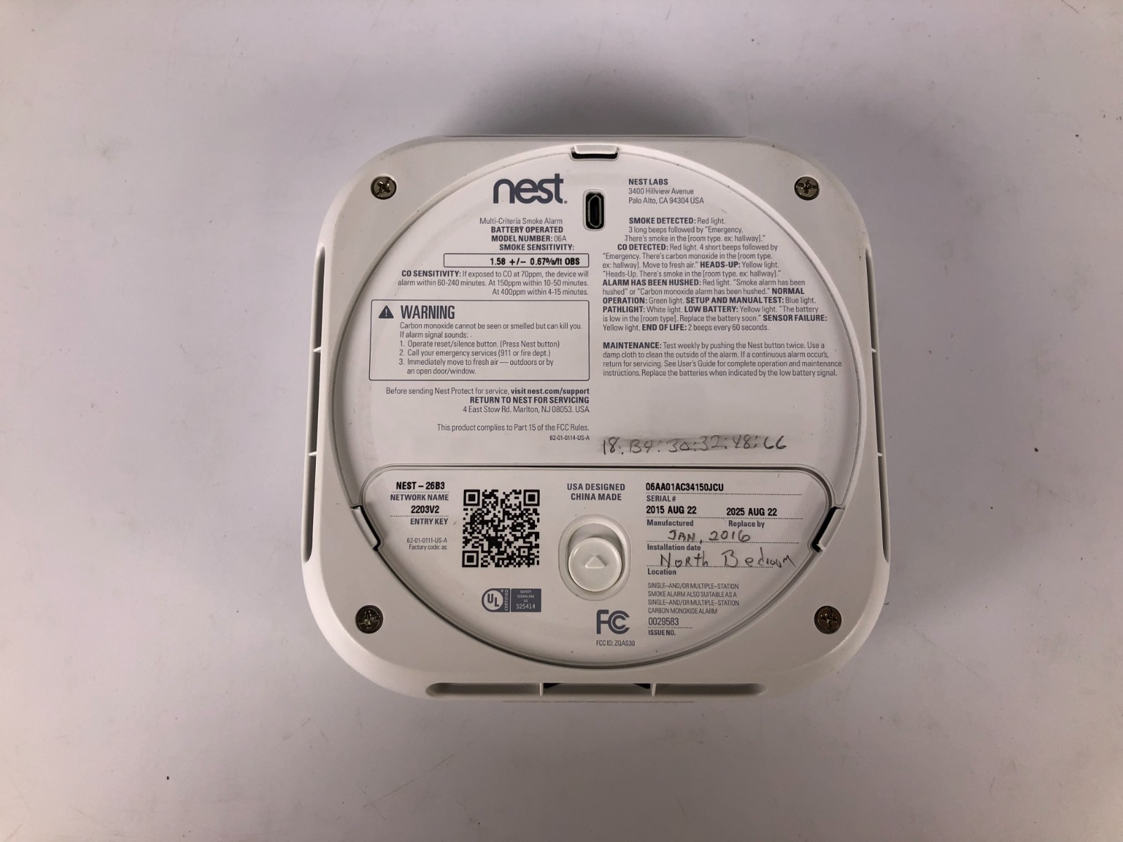 Expired Nest Protect Smoke & CO Alarm 06A (AUG 2025) AS IS