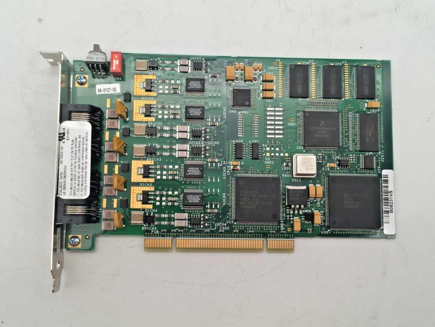 Dialogic D4PCIUFW 44-0053-02 4 PortAnalog Voice Board PCI Card