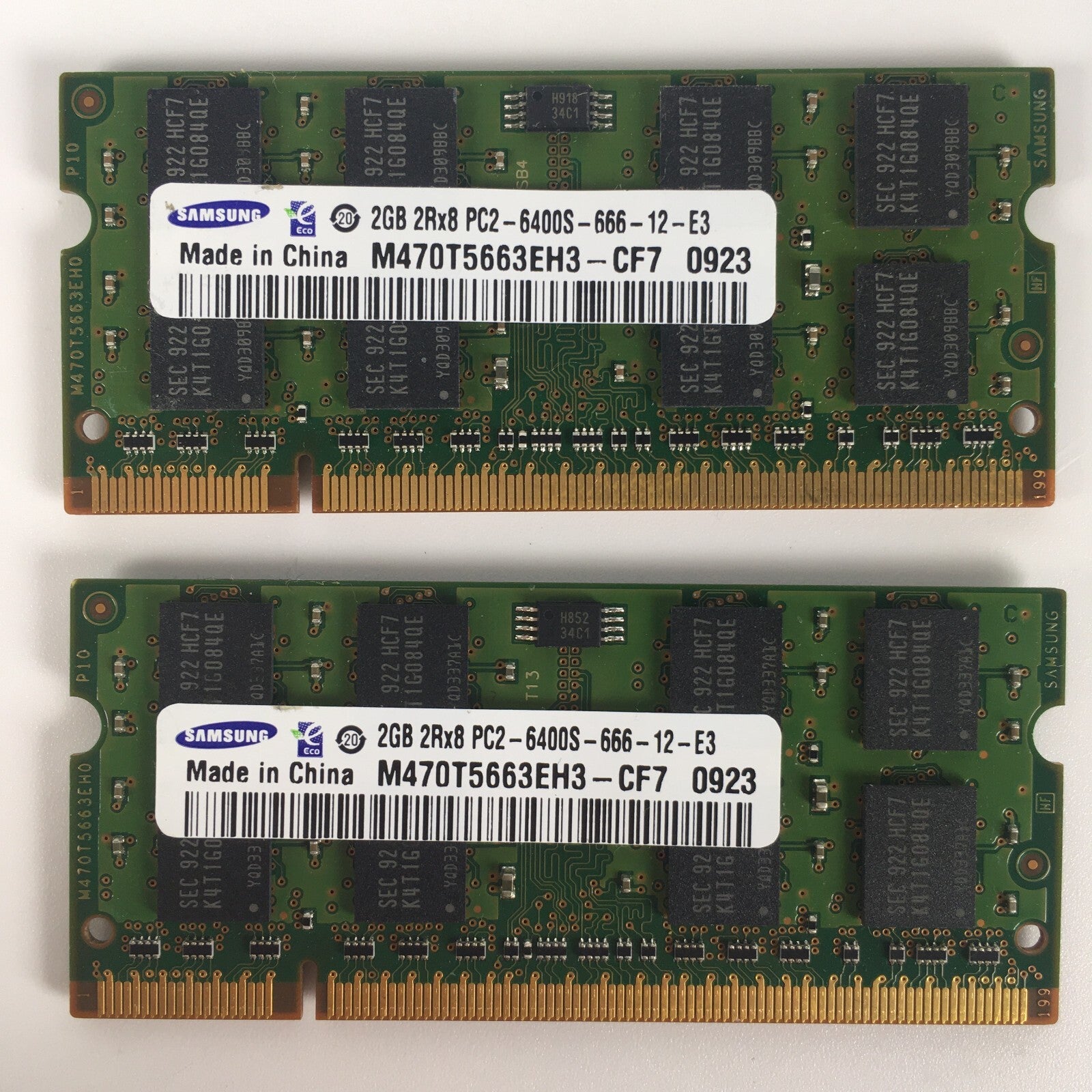Lot of 4 DDR2 2GB Ram laptop ram