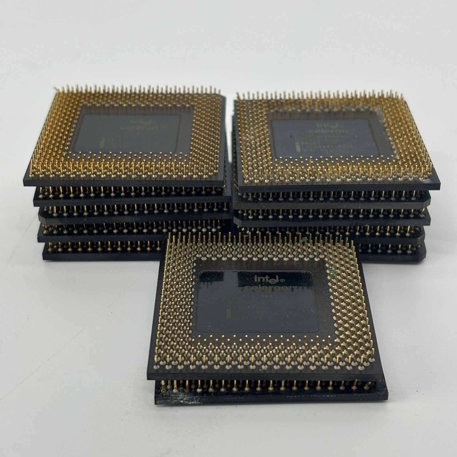Lot of (12) Various Intel Celeron  FV524RX466 Celeron SOCKET 370