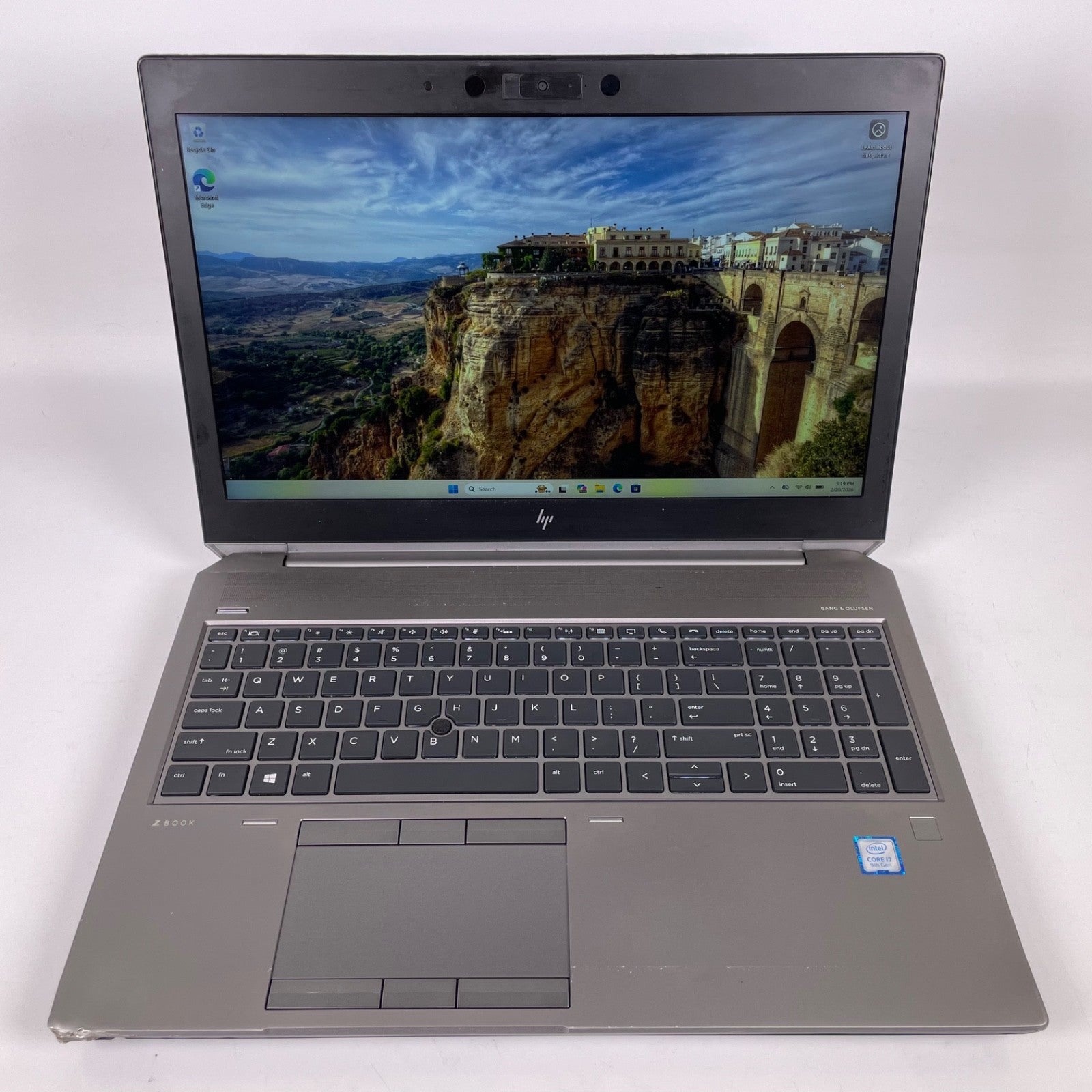 HP Z Book 15 G6 Intel i7-9750H 2.6GHz 16GB Ram 512GB NVME Windows 11 Pro