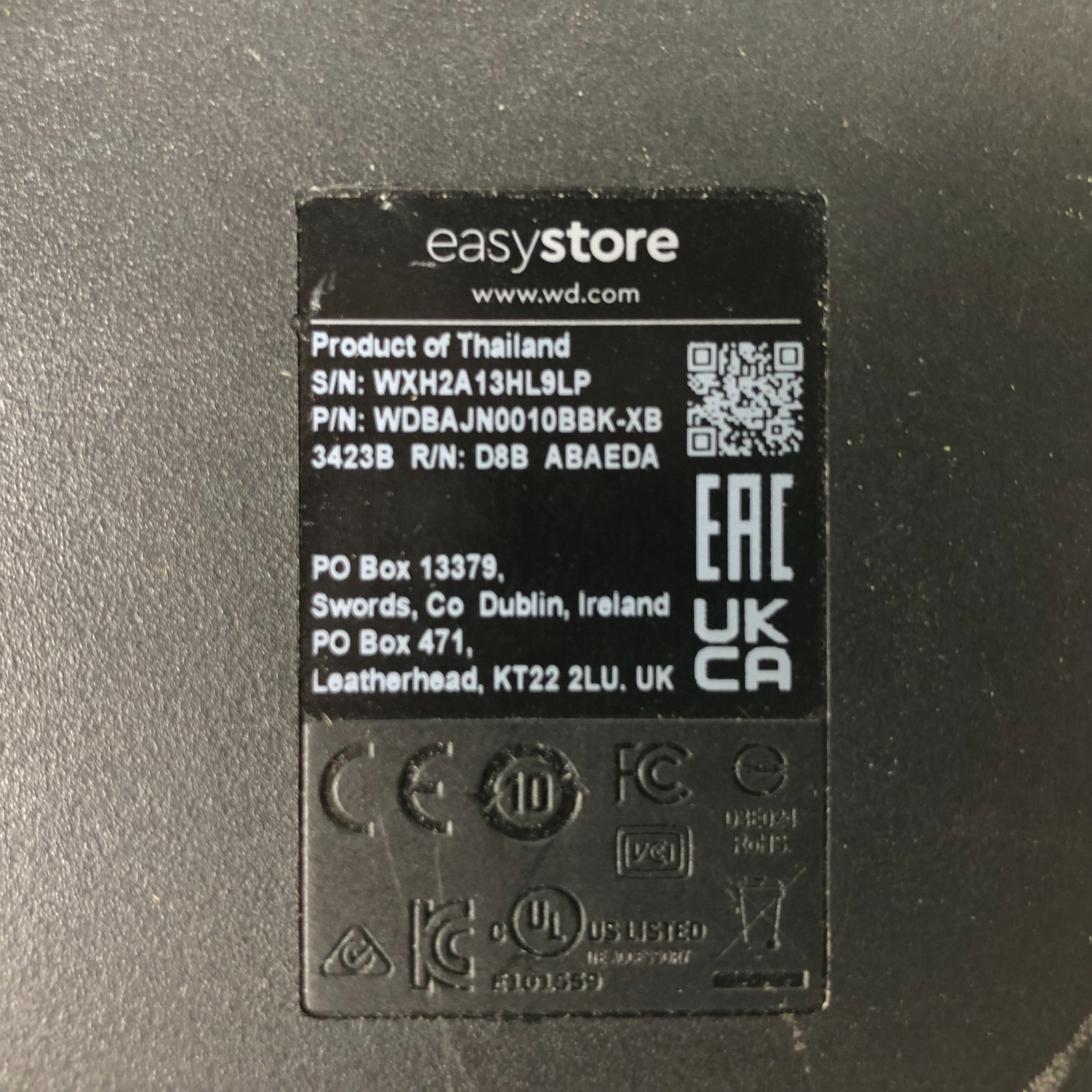 Western Digital easystore 1TB, USB 3.0, External, Portable Hard Drive - Black