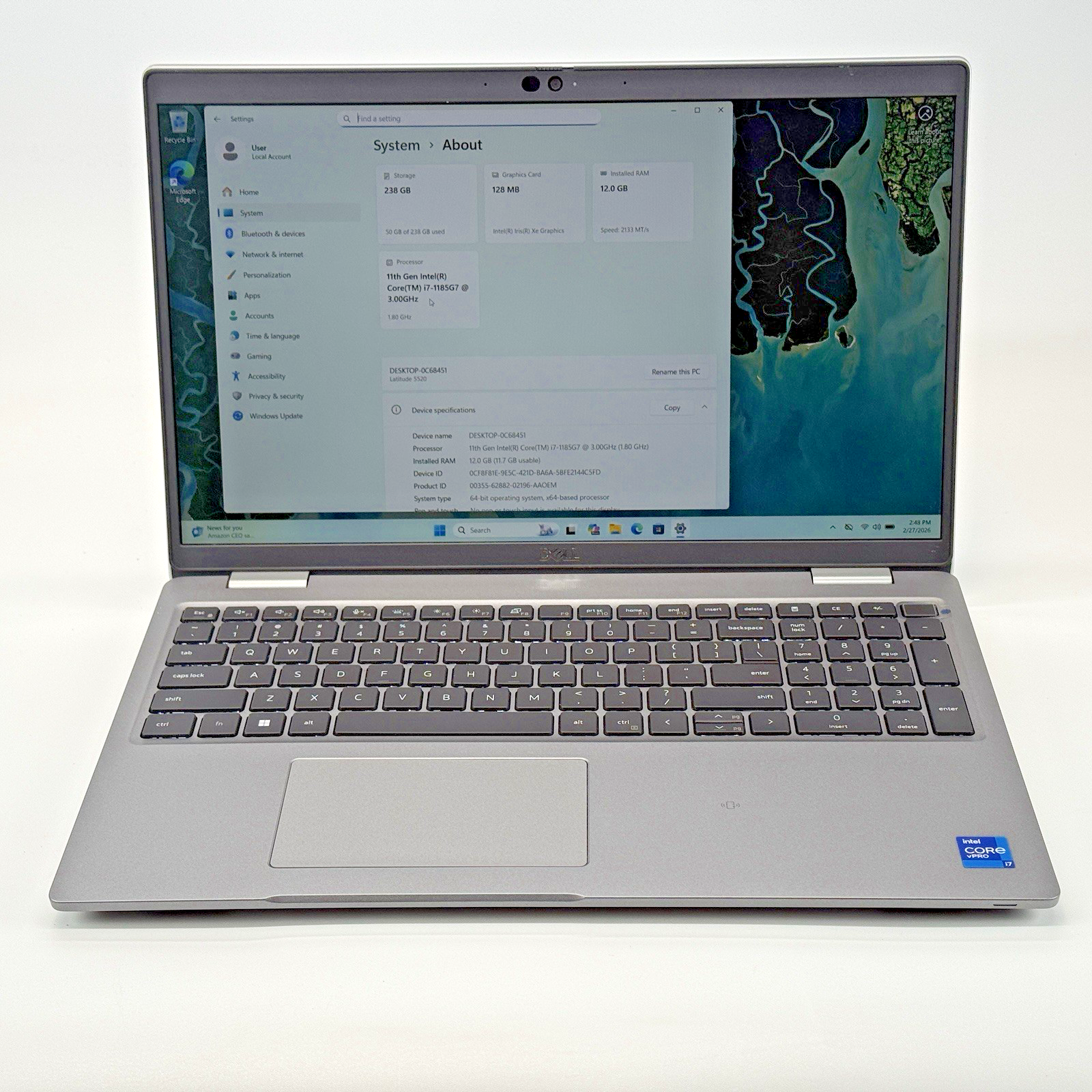 Dell Latitude 5520 Intel i7-1185G7 3.00 GHz 12 GB RAM 256 GB SSD (NVMe) Win 11