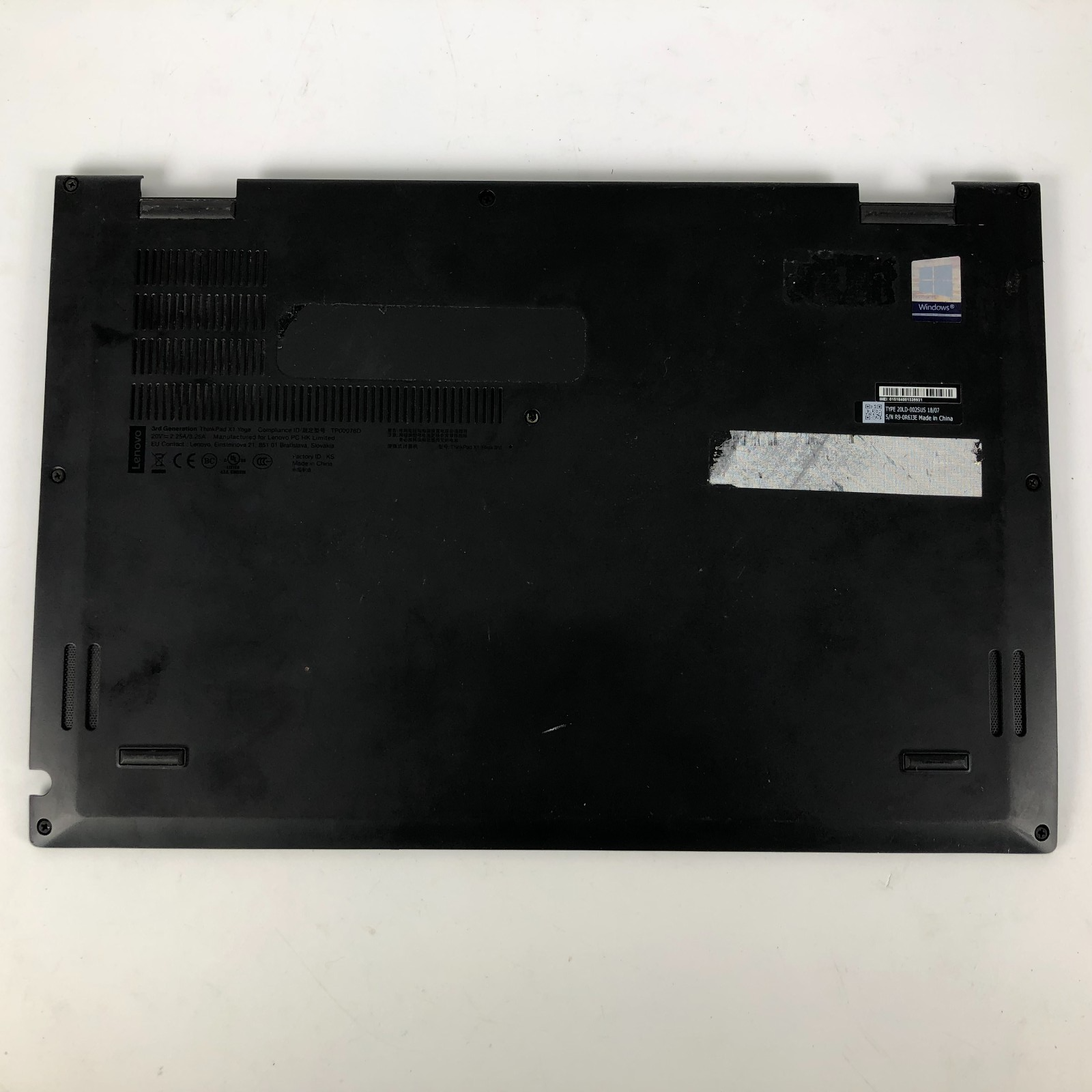 Lenovo ThinkPad x1 Yoga Backplate