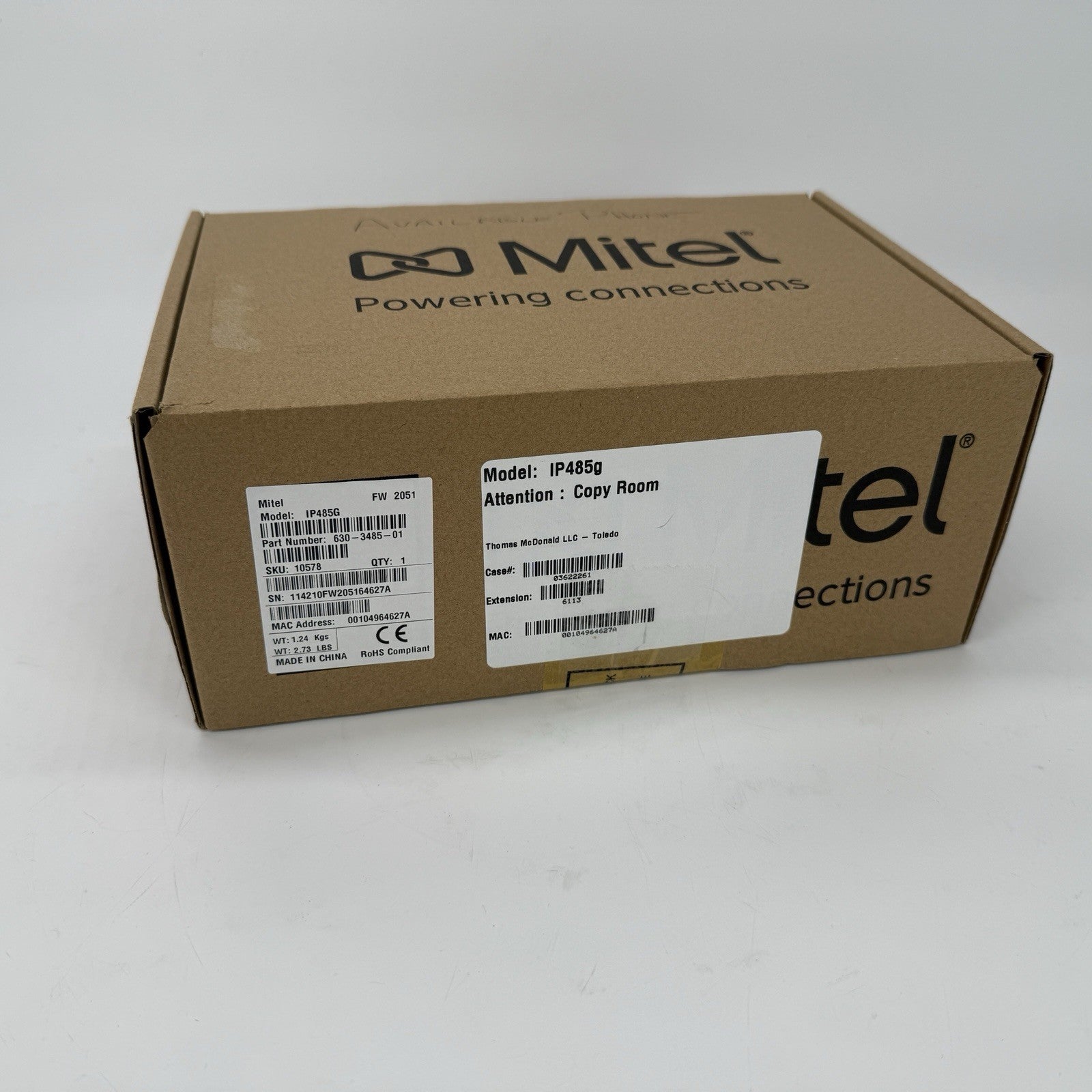 New ShoreTel 485G Black 8 Line VoIP Business Phones w/ Stands/Handsets IP485G