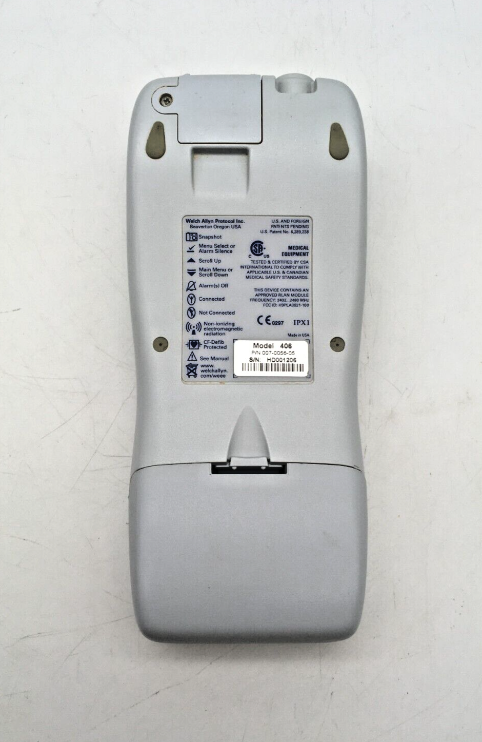 Welch Allyn MICROPAQ 406 Wearable Patient Monitor - cables