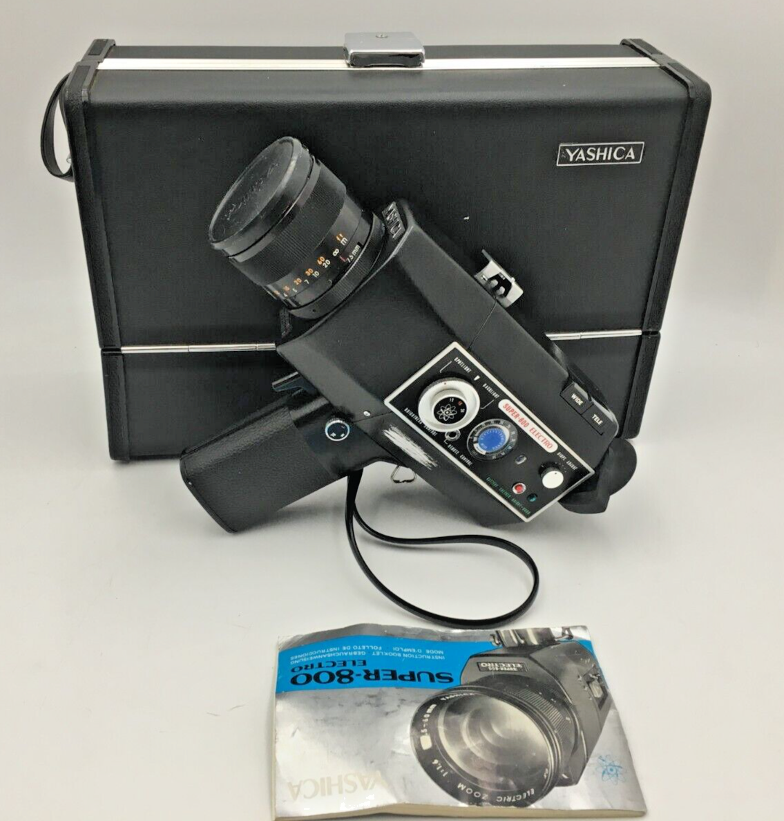 YASHICA Super 8 Video Camera Super 800 Electro With Hard Case - Untested "AS-IS"