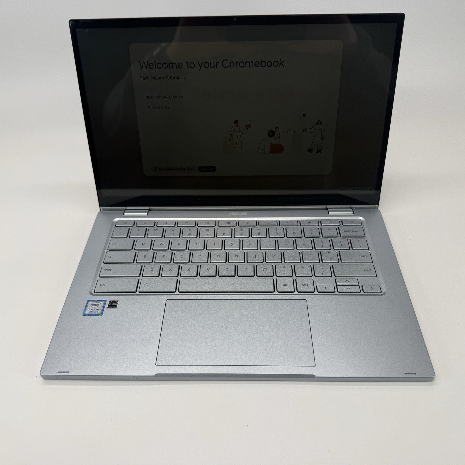 ASUS Chromebook C433T 14" FHD 2-in-1 Touch Core m3-8100Y 8GB RAM 128GB CHROME OS