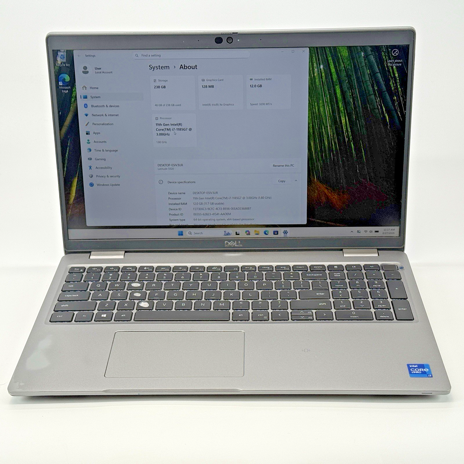 Dell Latitude 5520 Intel i7-1185G7 3.0 GHz 12 GB RAM 256 GB SSD (NVMe) Win 11