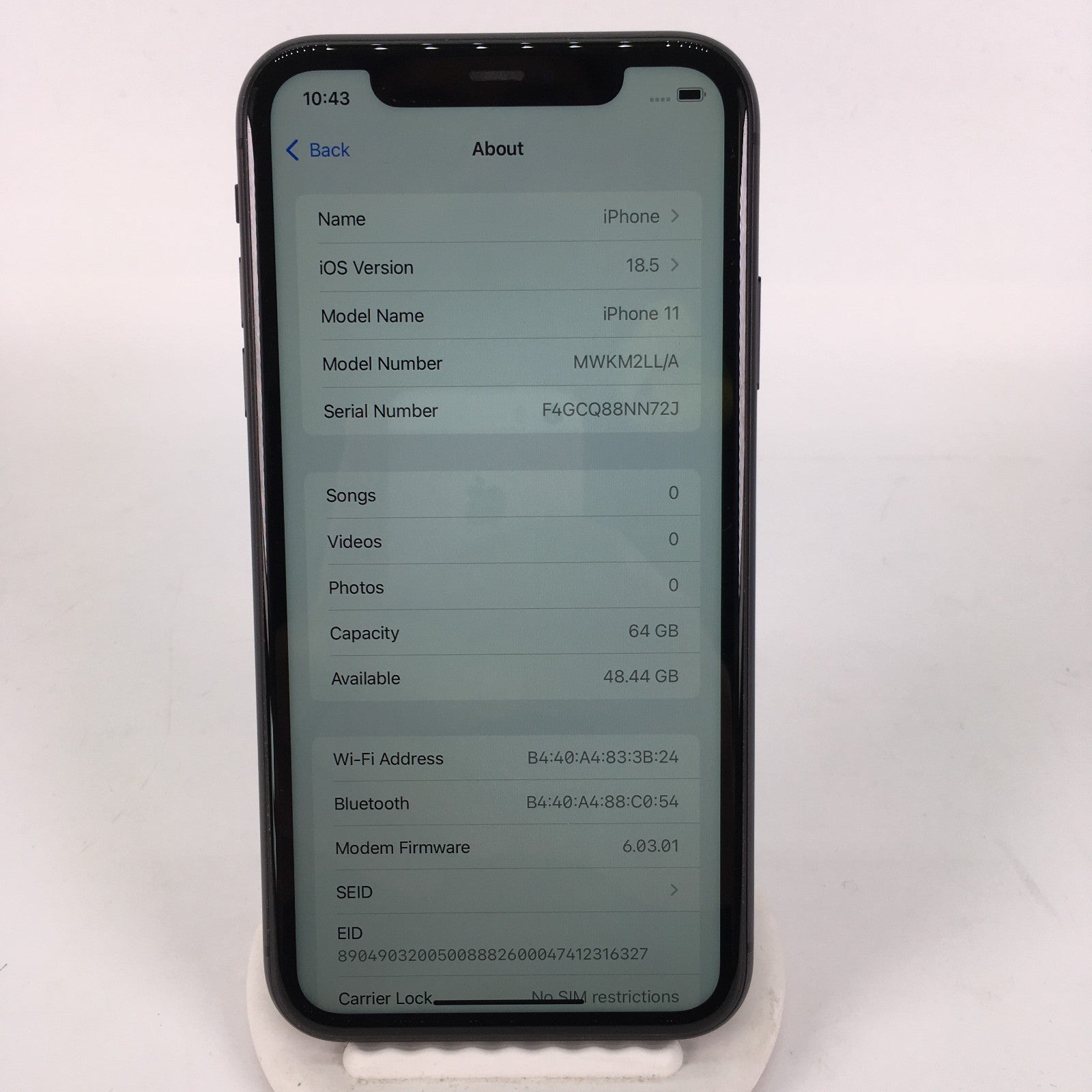 Apple iPhone 11 64GB Black Verizon MWKM2LL/A