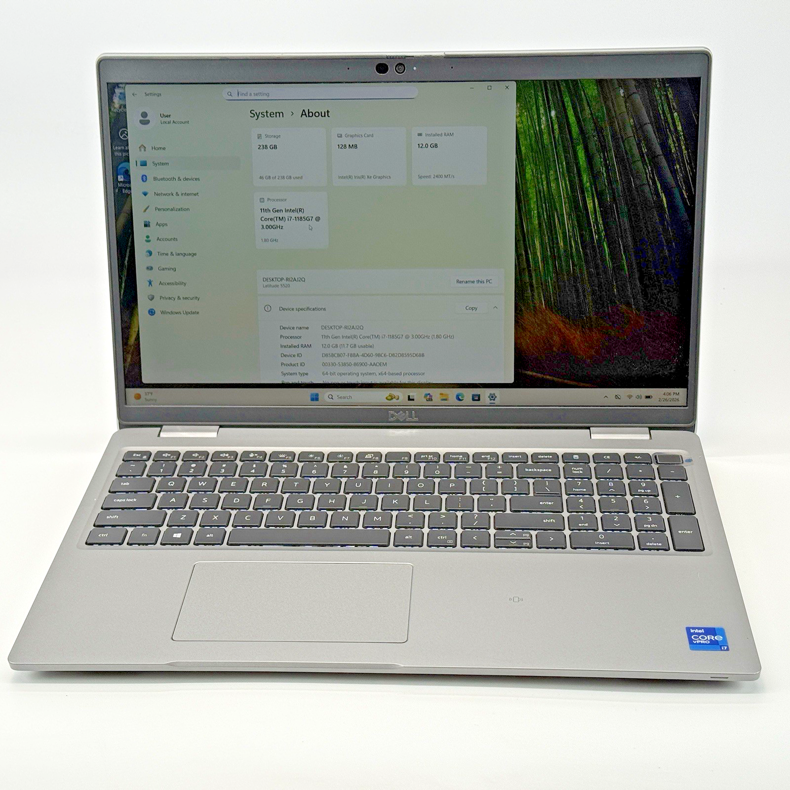 Dell Latitude 5520 Intel i7-1185G7 3.0 GHz 12 GB RAM 256 GB SSD (NVMe) Win 11