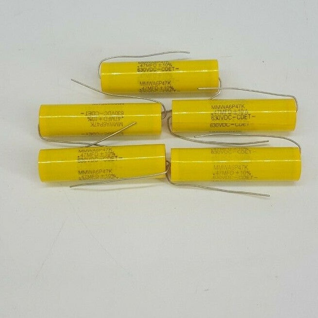 Cornell Dubilier MMWA-6P47K Capacitor .47MFD 600DC Yellow (Lot of 5)