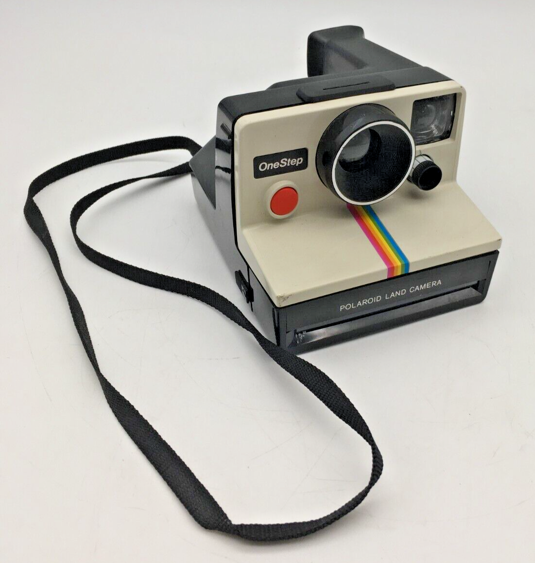 Vintage Polaroid Land Camera One Step Rainbow Stripe Strap
