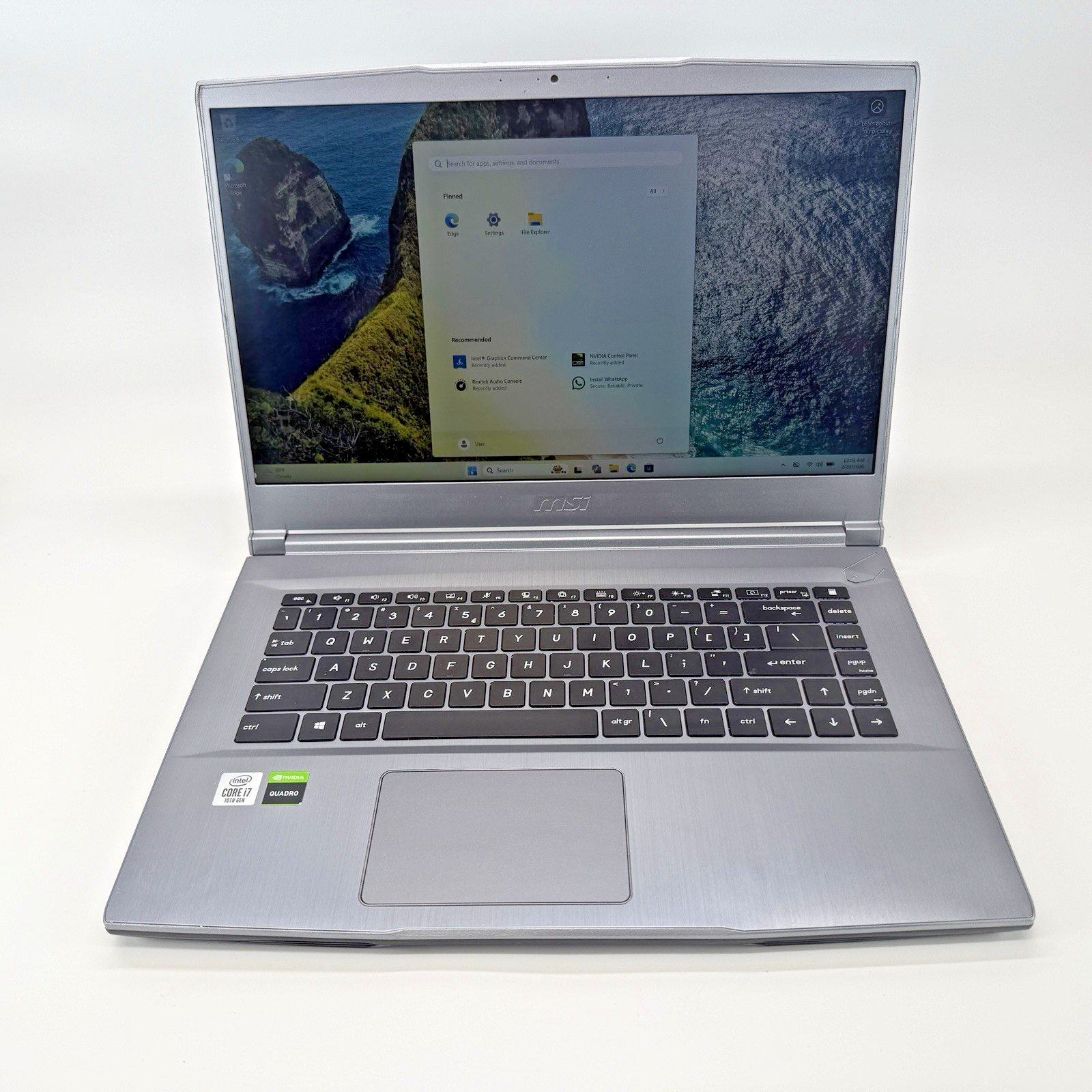 MSI WF65 10th Intel i7-10750H 2.60 GHz 16 GB RAM 512 GD SSD (NVMe) Win 11 Pro