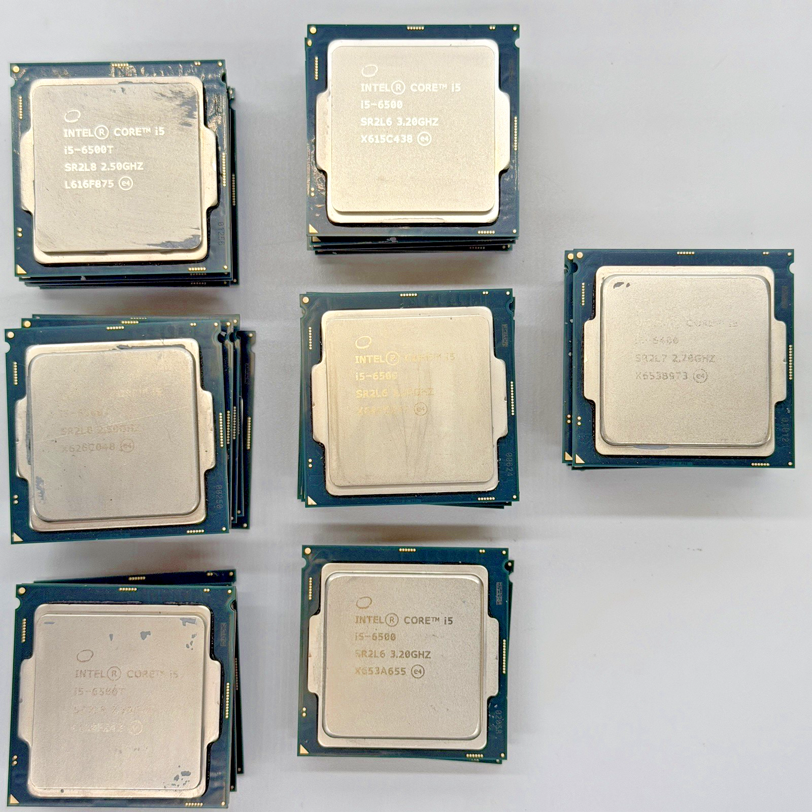 (34) Intel Core i5-6th Gen.  (15) SR2L8, (13) SR2L6, (6) SR2L7