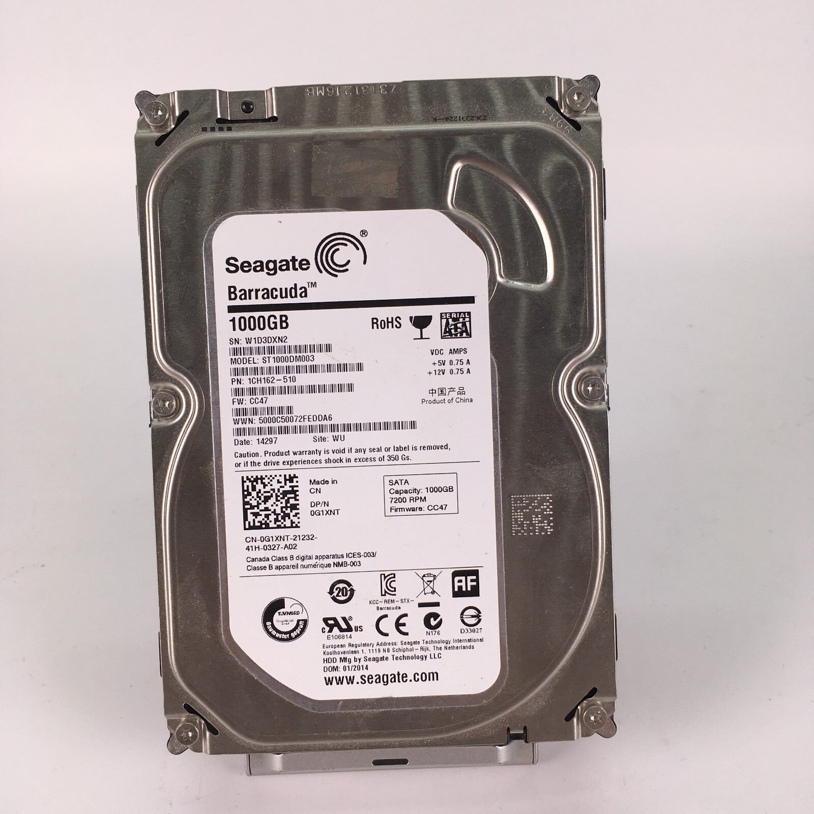 Seagate 1TB Hard Drive ST1000DM003 3.5" SATA Desktop PC 1CH162-510