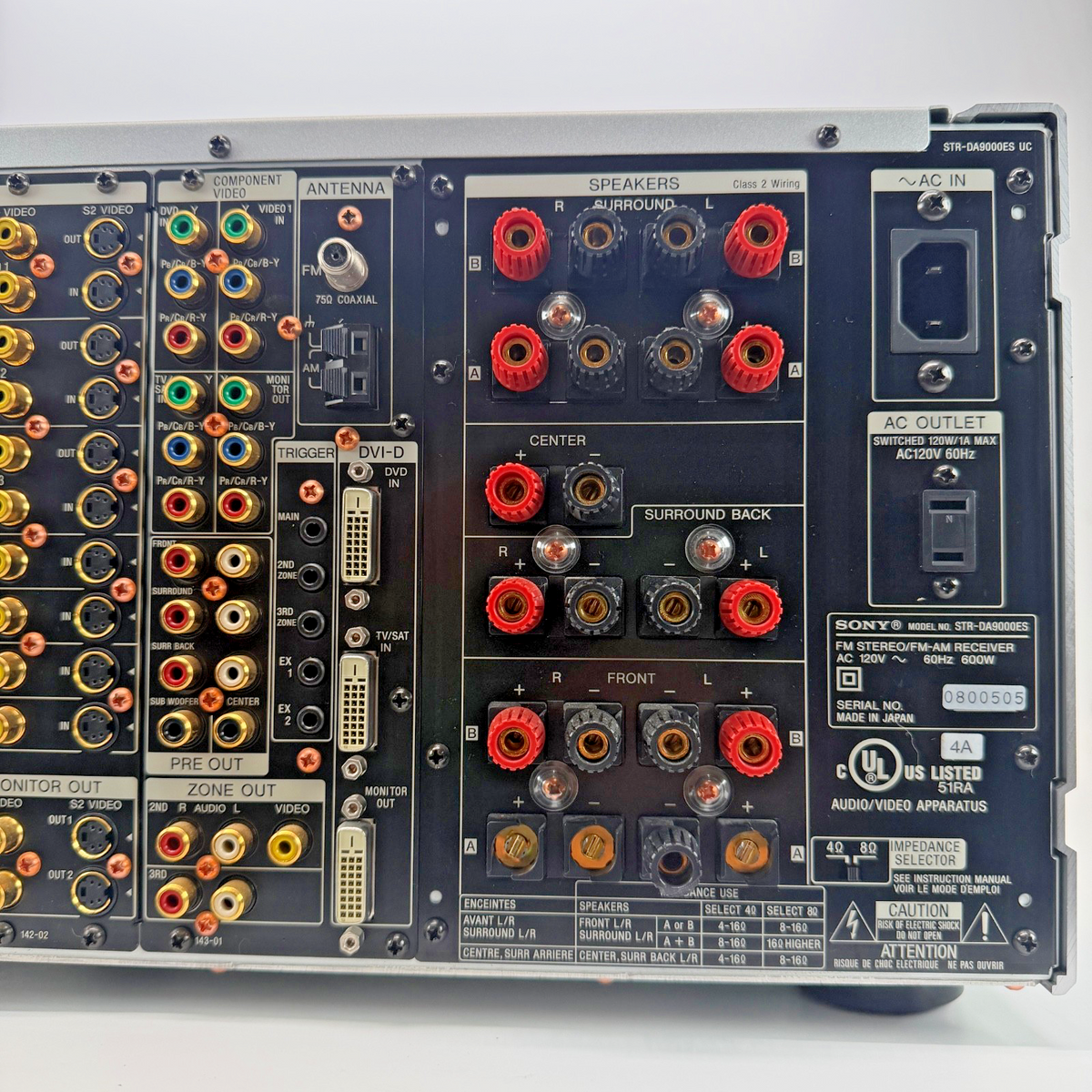 Sony STR-DA9000ES Flagship AV Receiver Amplifier - 200W x 7 - S-Master Pro - TES