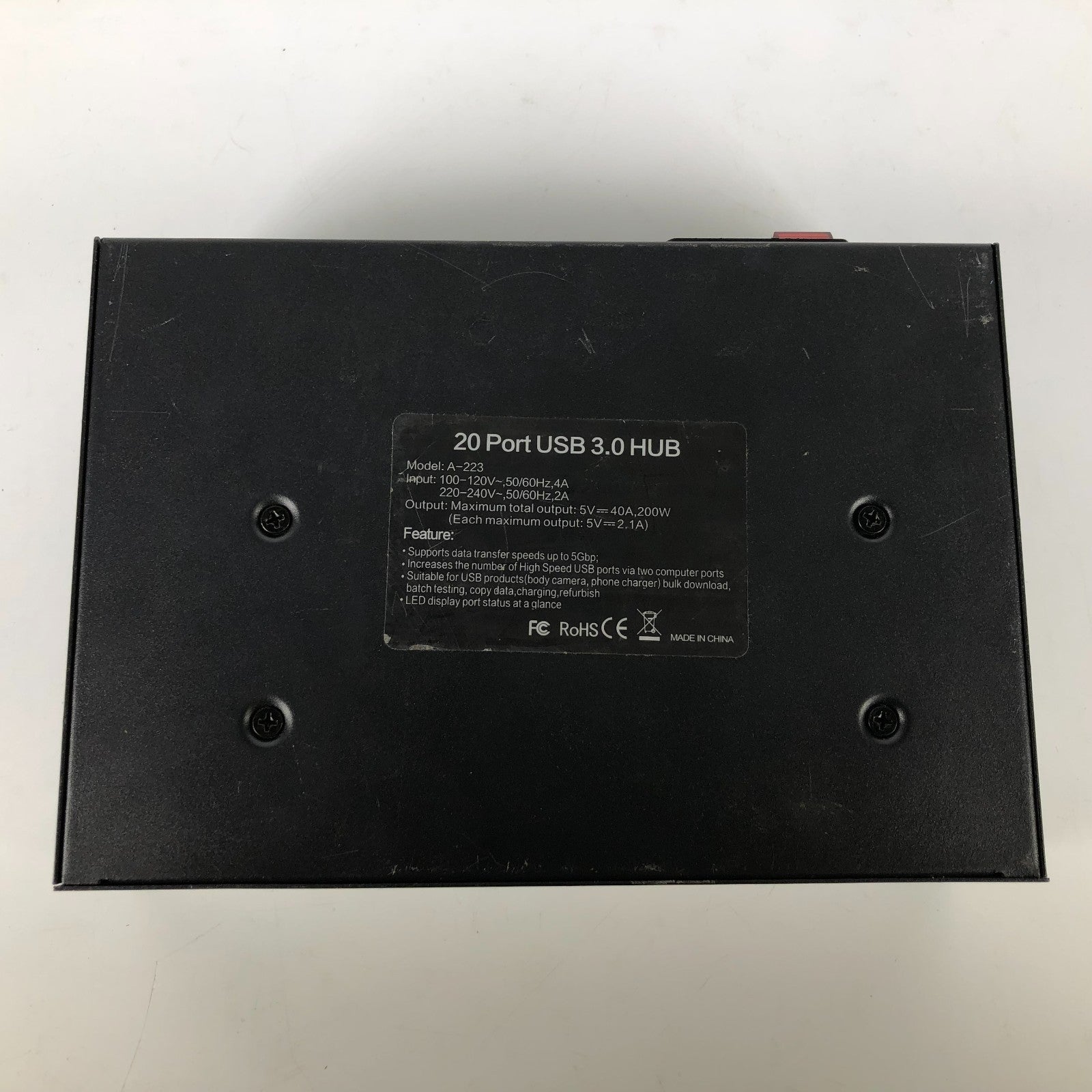 20 Port USB 3.0 Hub - 5Gbps Sync & High Speed Data Transfer