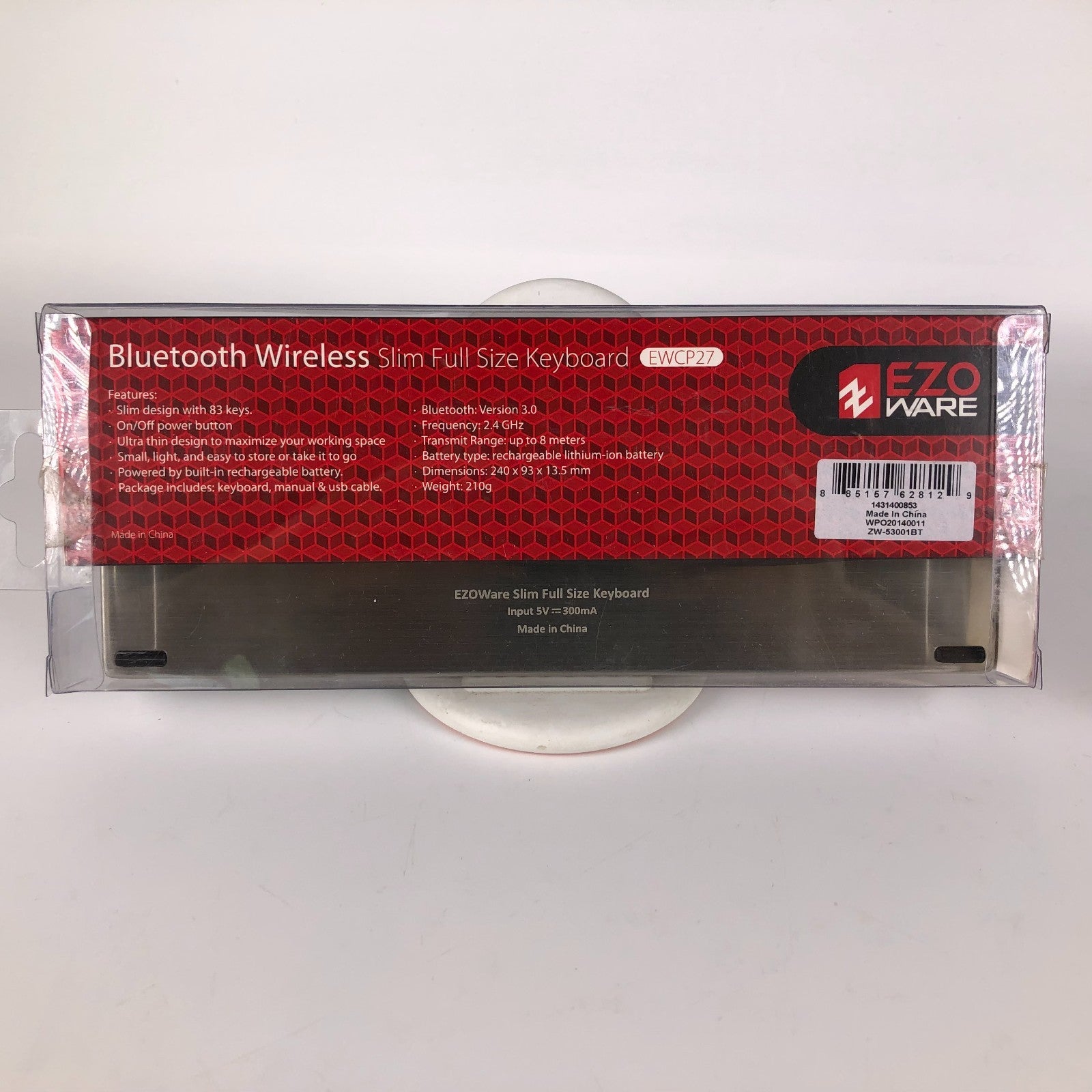 Ezoware Slim Full Size Wireless Keyboard